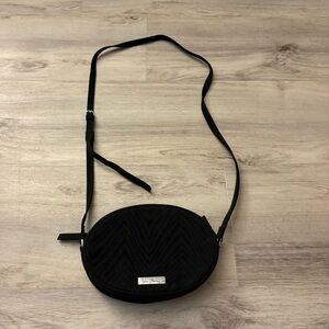 Vera Bradley Black Velvet Crossbody Oval Pocketbook